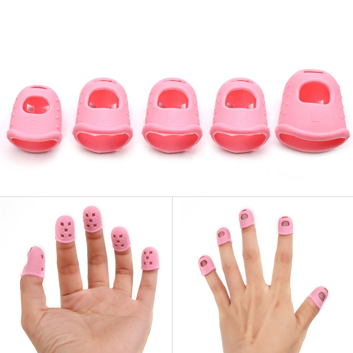 5pcs Guitar Silicone Finger Fingertip Protectors For Guitar
