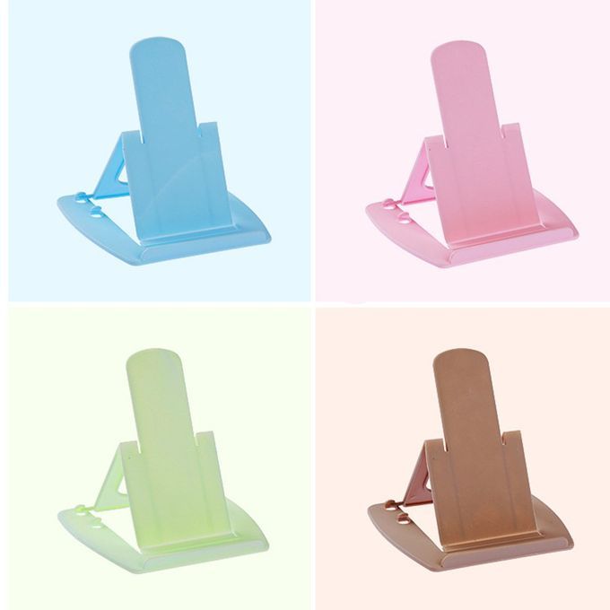Foldable Phone Holder Grip Bra Ket Adjustable Desktop Holder  Radle Stand-khaki