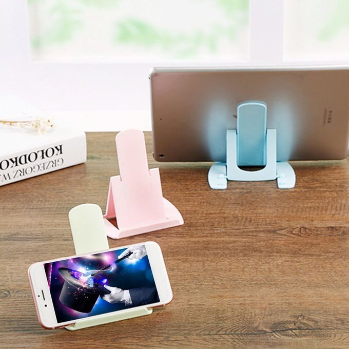 Foldable Phone Holder Grip Bra Ket Adjustable Desktop Holder  Radle Stand-khaki