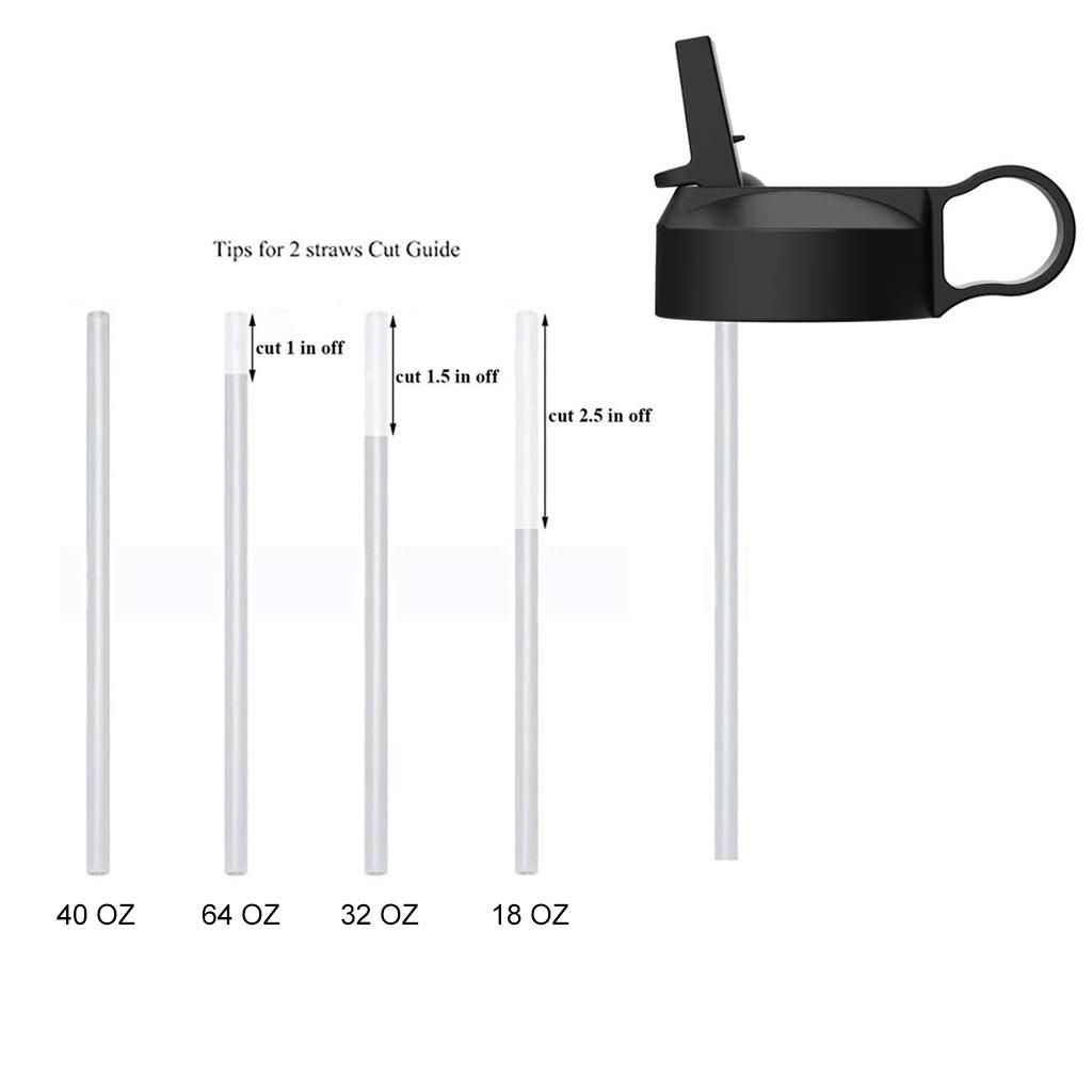 4PCS Straw Lid For Wide Mouth 12-64oz Water Bottle Drinkware
