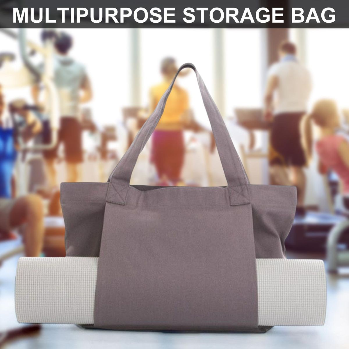 Gym Bag Portable Yoga Mat Storage Bag Grey