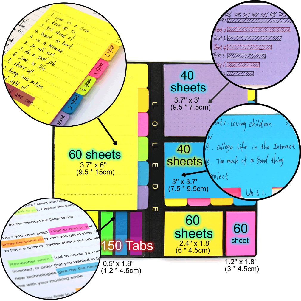 Colored Cute Novelty Sticky Notes Memo Pad Index Sticker