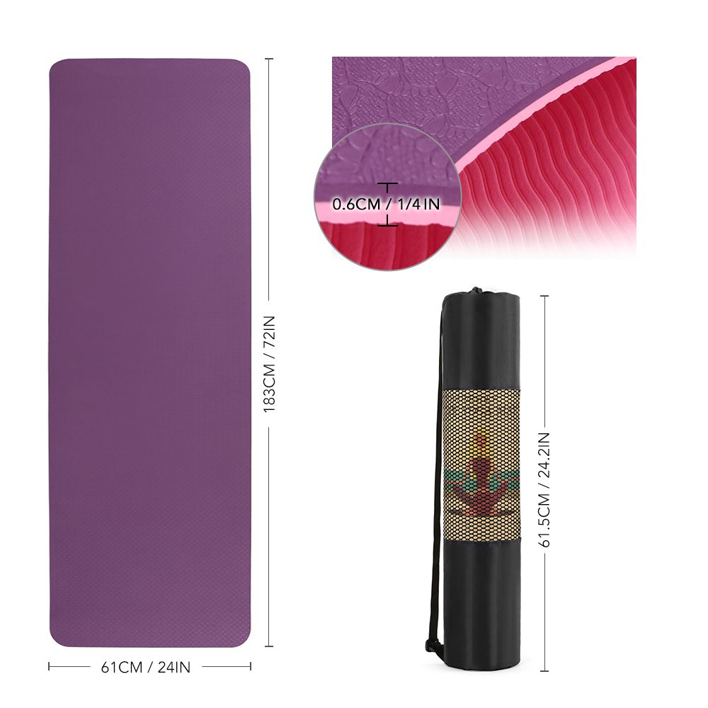 72x24IN Non-slip Yoga Mat TPE Eco Friendly Fitness Pilates