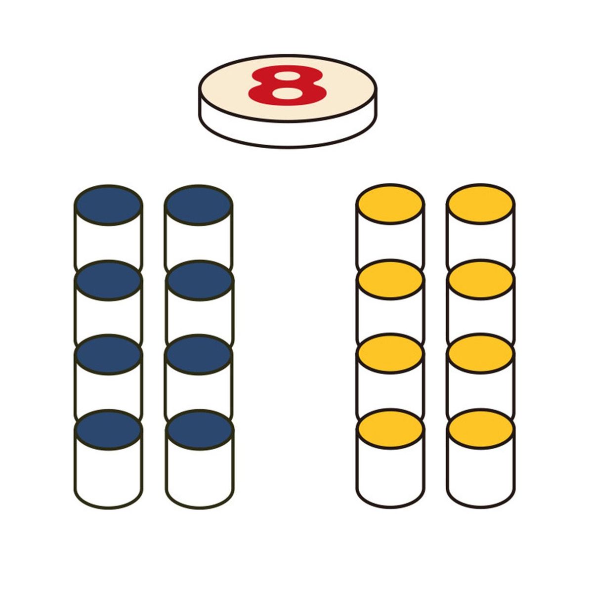 1 Set Wooden Math Toy Parent-child Interactive Math Counting Wooden Toy