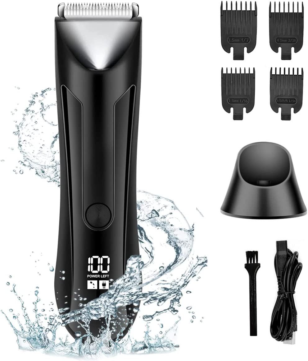Body Hair Trimmer For Men Women, Electric Groin Pubic Beard