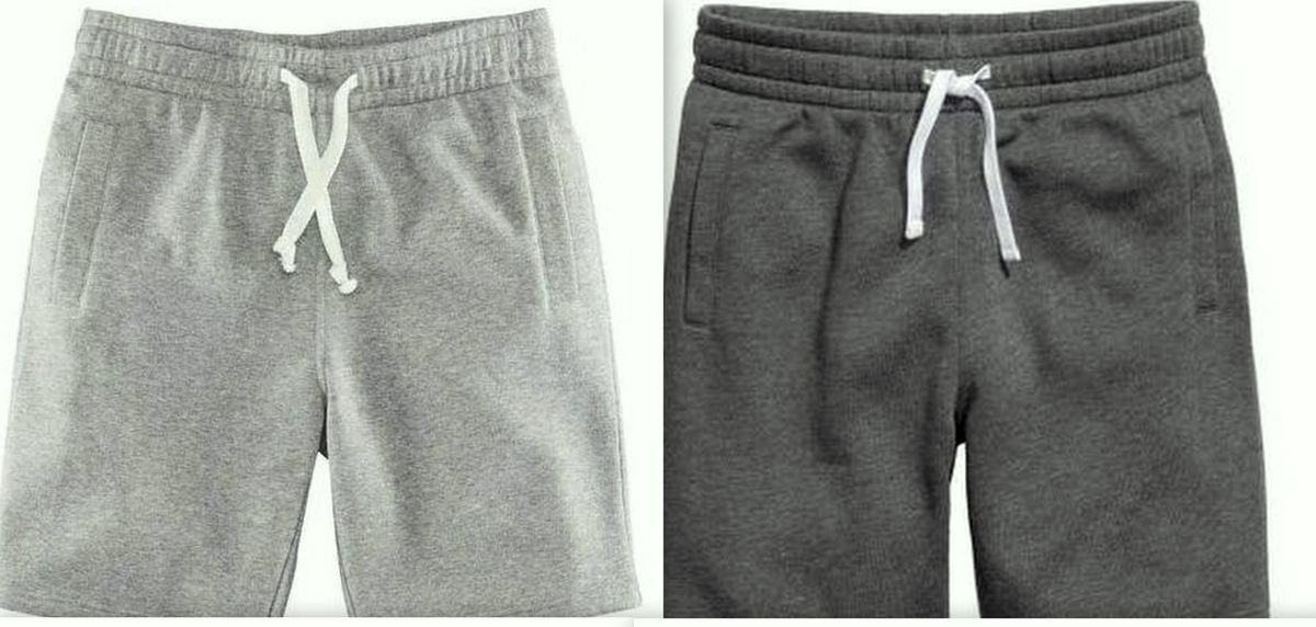 2 Casual Plain  Short For Men And Women -ASH  DARK-ASH
