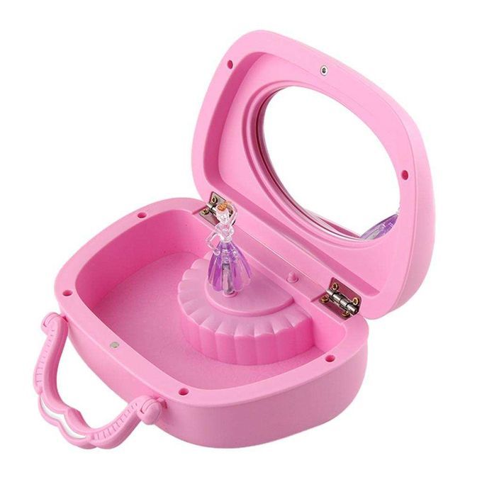 Music Boxes For Girls Jewelry Storage Box With Spinning Ballerina Pink