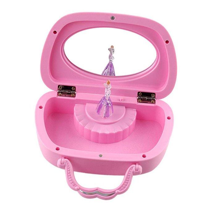 Music Boxes For Girls Jewelry Storage Box With Spinning Ballerina Pink