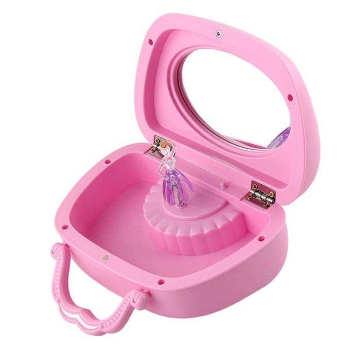 Music Boxes For Girls Jewelry Storage Box With Spinning Ballerina Pink