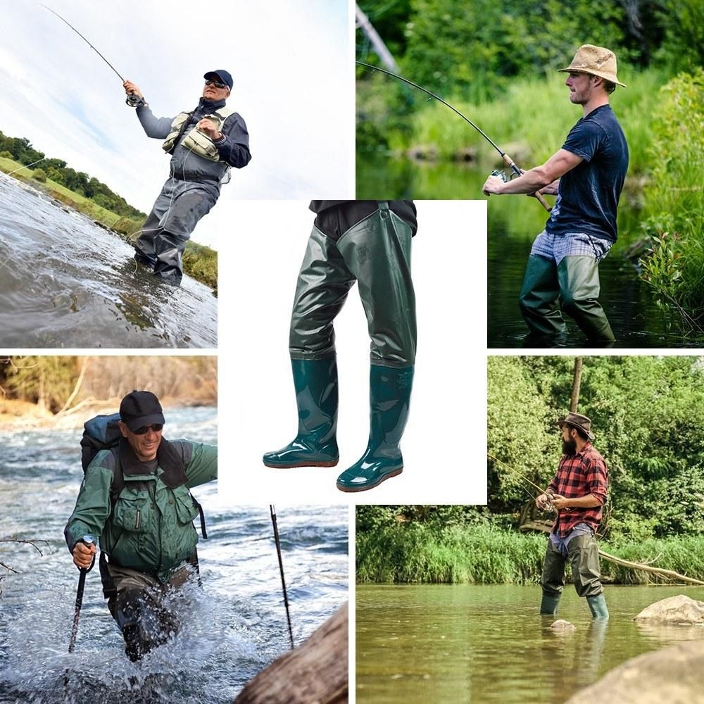 Waterproof PVC Fishing Waders Hip Boots for Men Women Fishing Farming