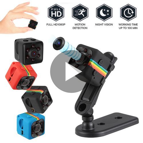 SQ11 Mini Camera 1080P Sence Car DVR Smart Home Security Camcorder Small Cam Night Vision Motion Detection Support Hiden TFCard(720 P)(Blue)