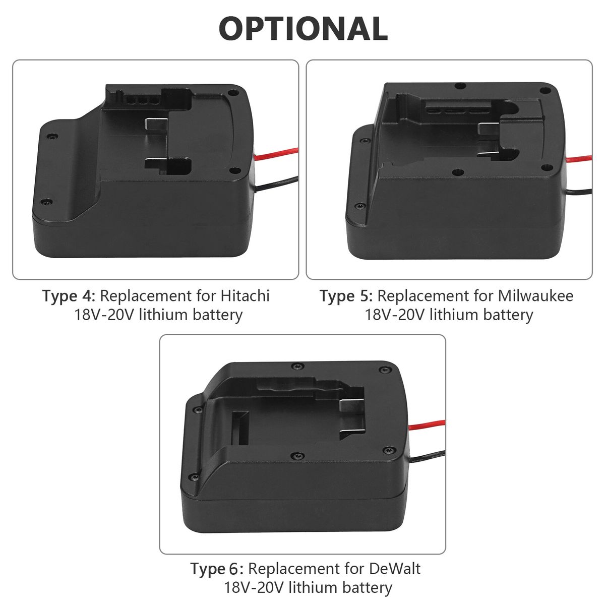 18V Battery Converter Adapter Power Connector Replacement