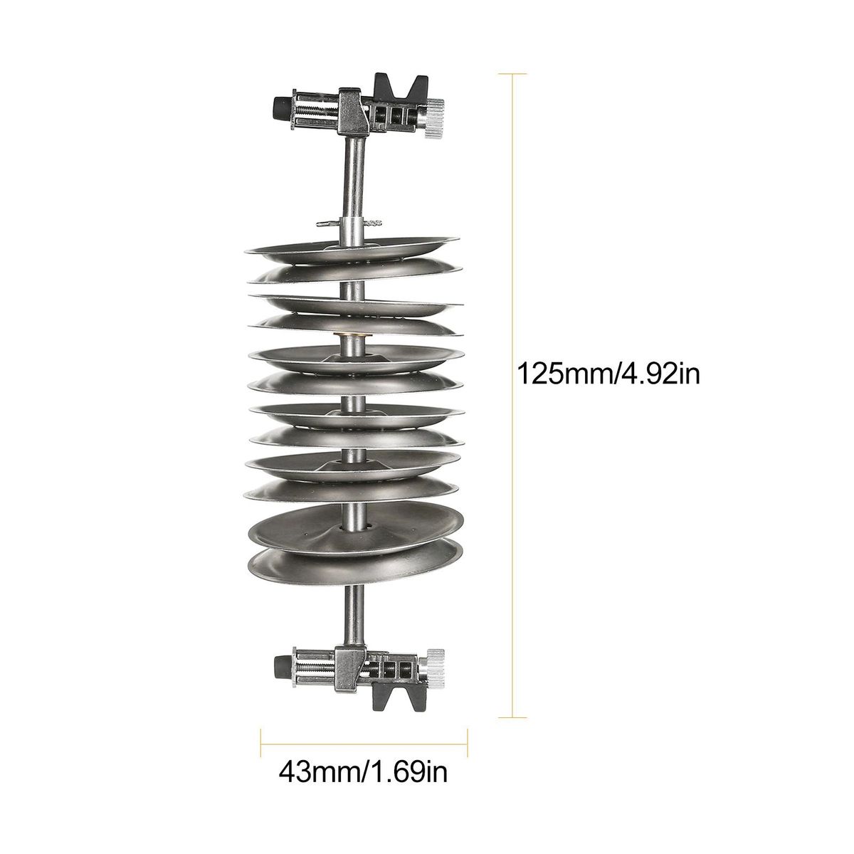 12-Bell Guitar Soundhole Tambourines Guitar Playing and Accompaniment Ring Bell Stainless Steel Jingles for 40/41 Inches Guitar