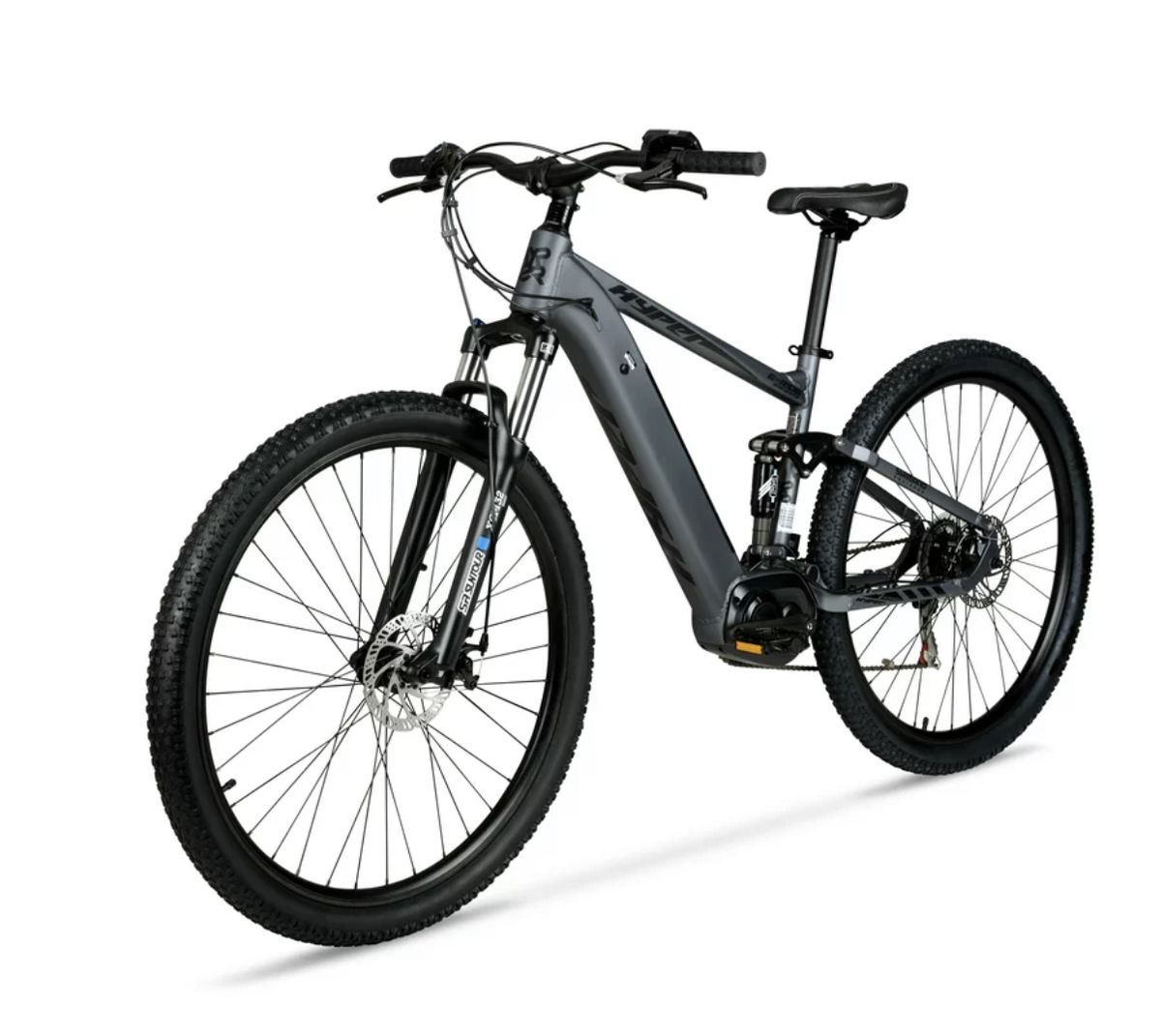 E-Ride Electric Bike, Mid-Drive MTB Dual-Suspension, 36 Volt Battery, 20+ Mile Range,