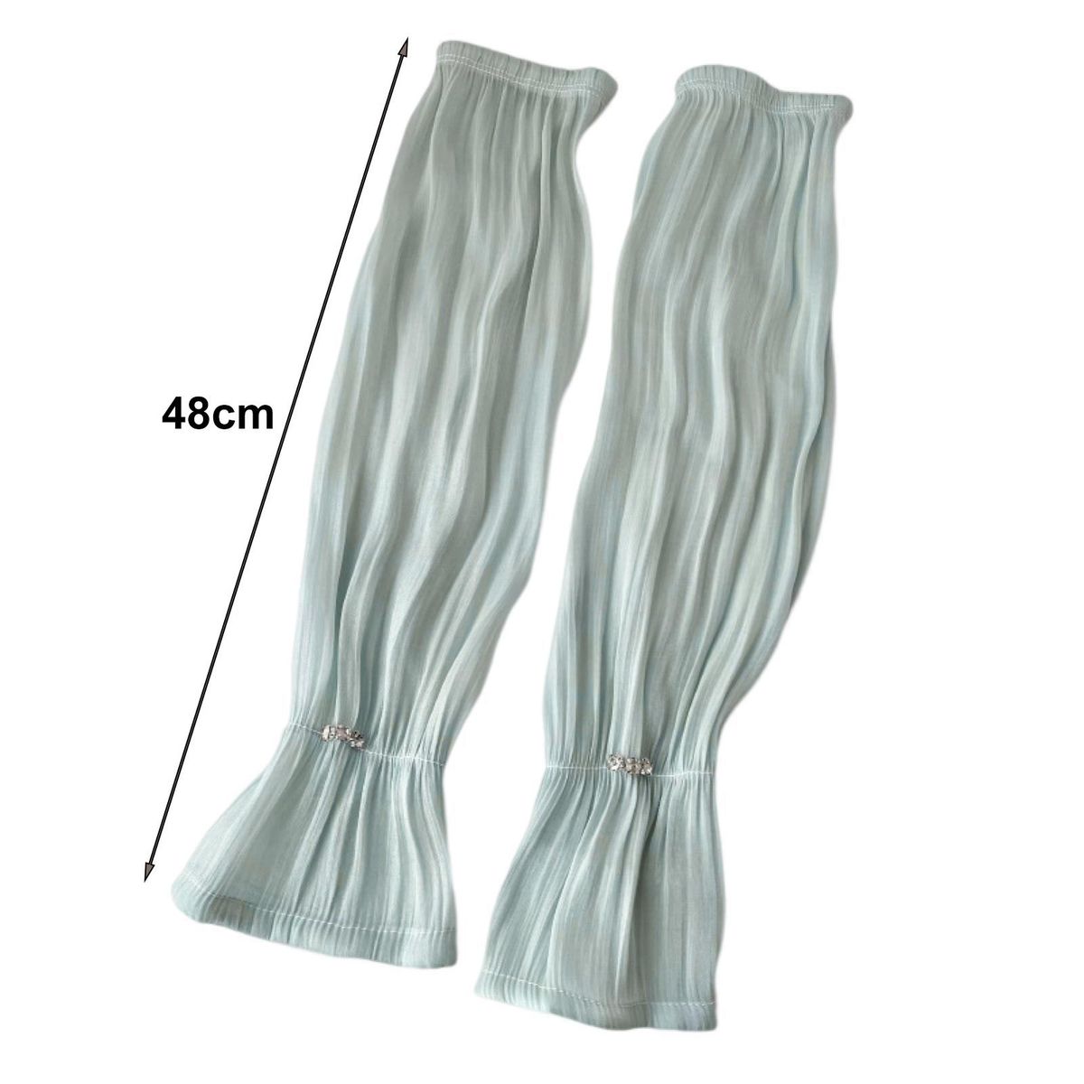 1 Pair Sports Arm Sleeves Outdoor Driving Loose Arm Covers Green