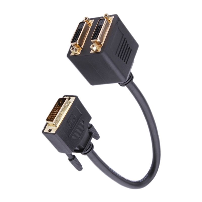 24+1 DVI Male To 2 DVI Female Cable Adapter