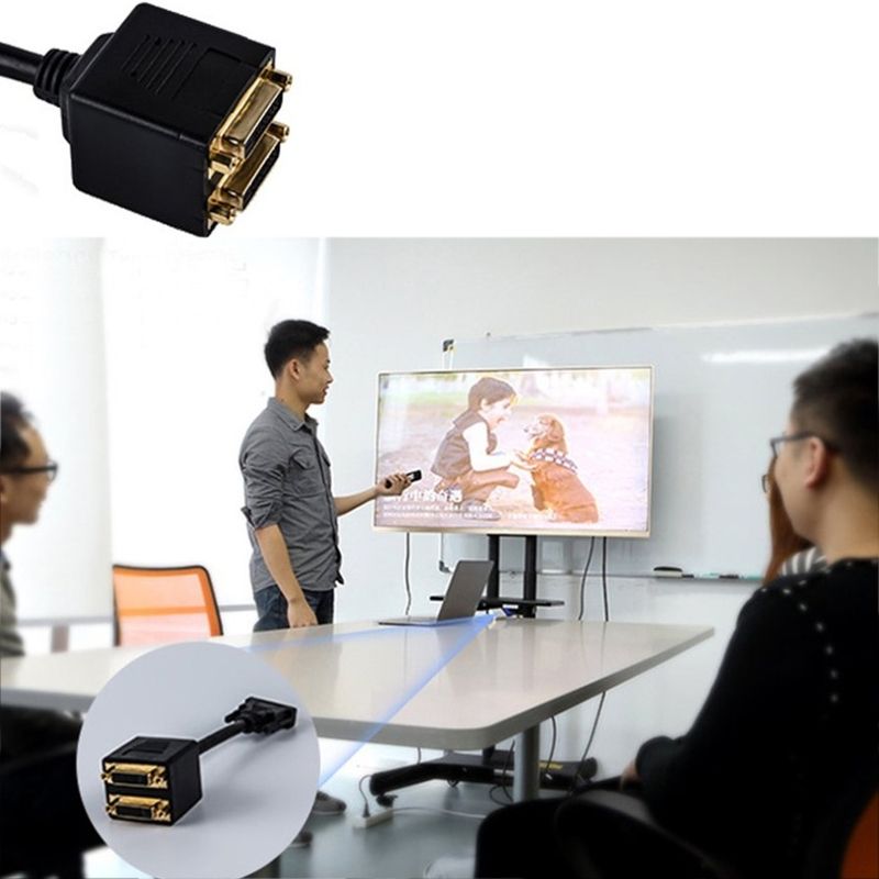 24+1 DVI Male To 2 DVI Female Cable Adapter