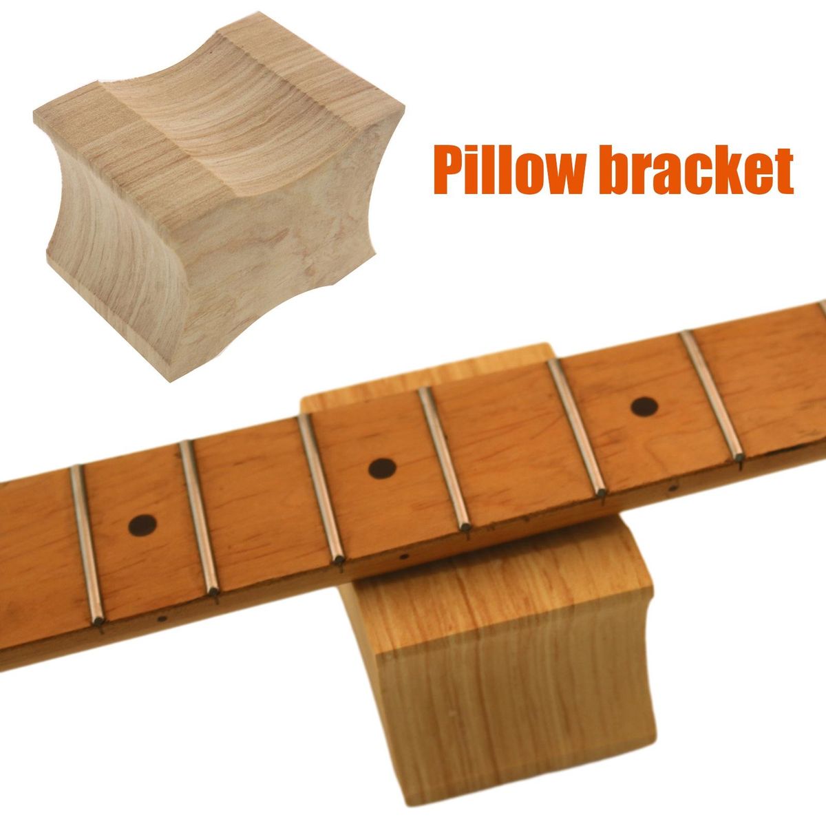 Compact Guitar Neck Support Pillow High Durability Easy to for Neck Wooden Color
