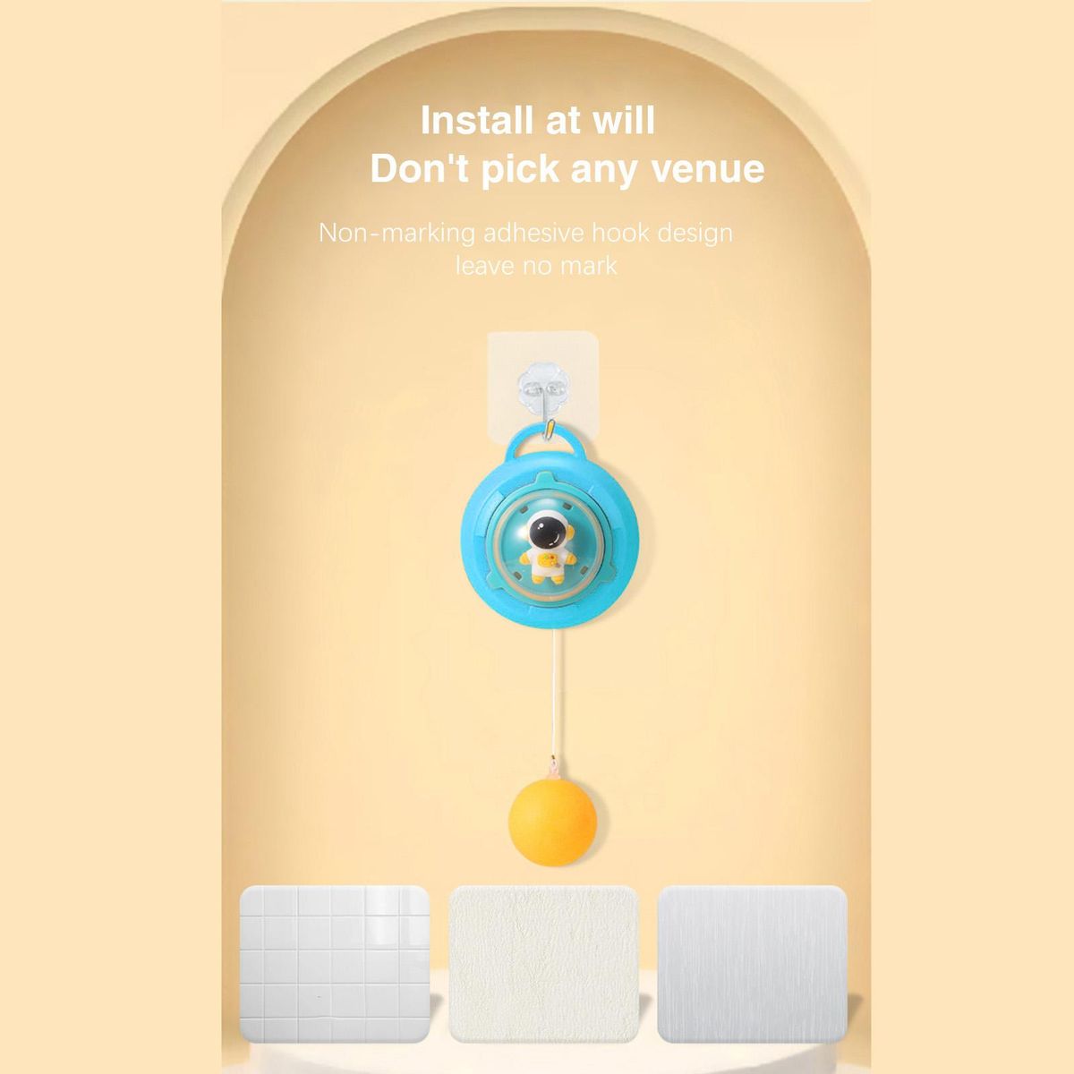 Pong Balls Paddles Set For Door Frame Kids Hanging Table Blue