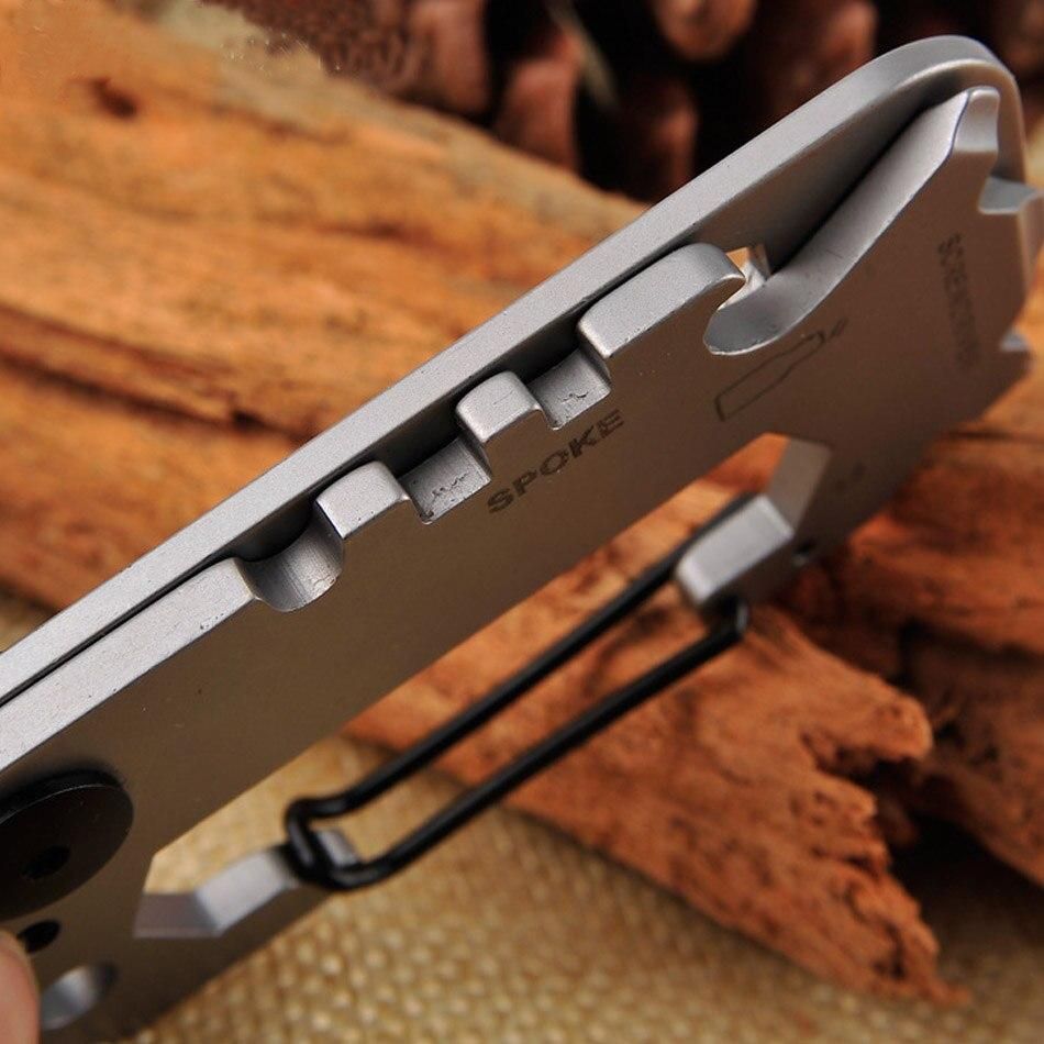 Multifunctional EDC outdoor gadget camping mountaineering key ring portable wrench screwdriver bottle opener