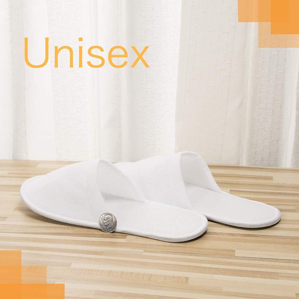 Disposable Slippers,12 Pairs Closed Toe