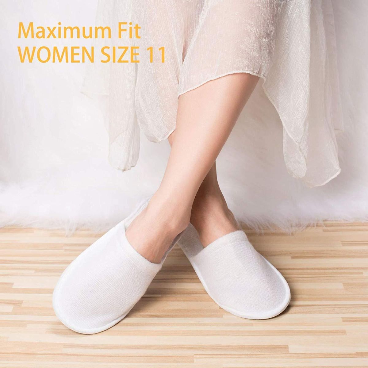 Disposable Slippers,12 Pairs Closed Toe