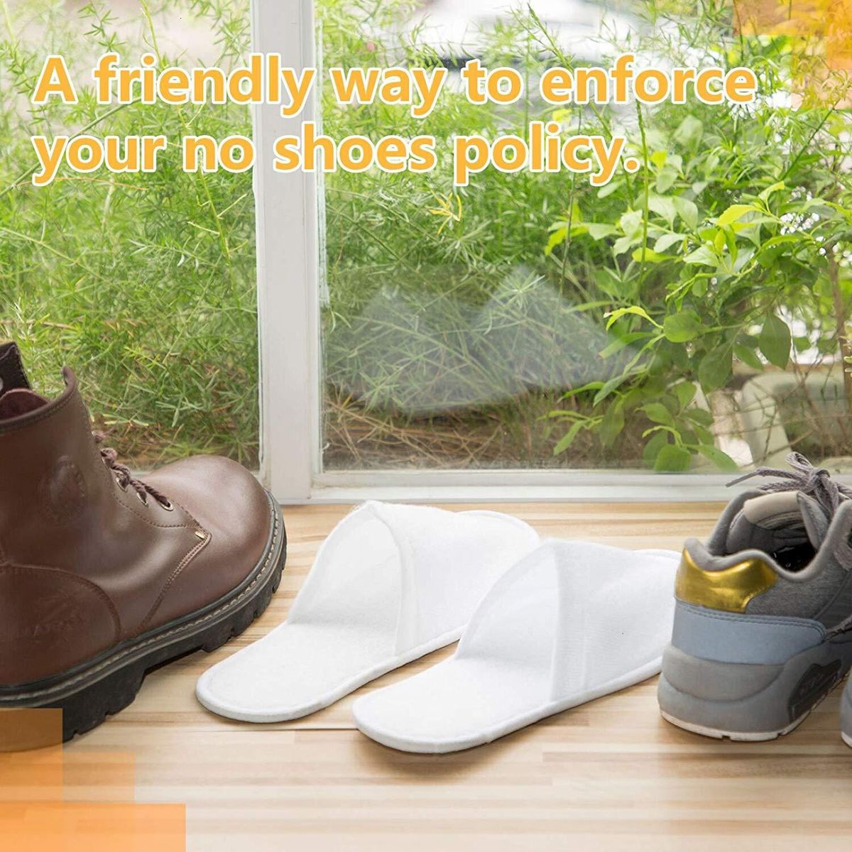 Disposable Slippers,12 Pairs Closed Toe
