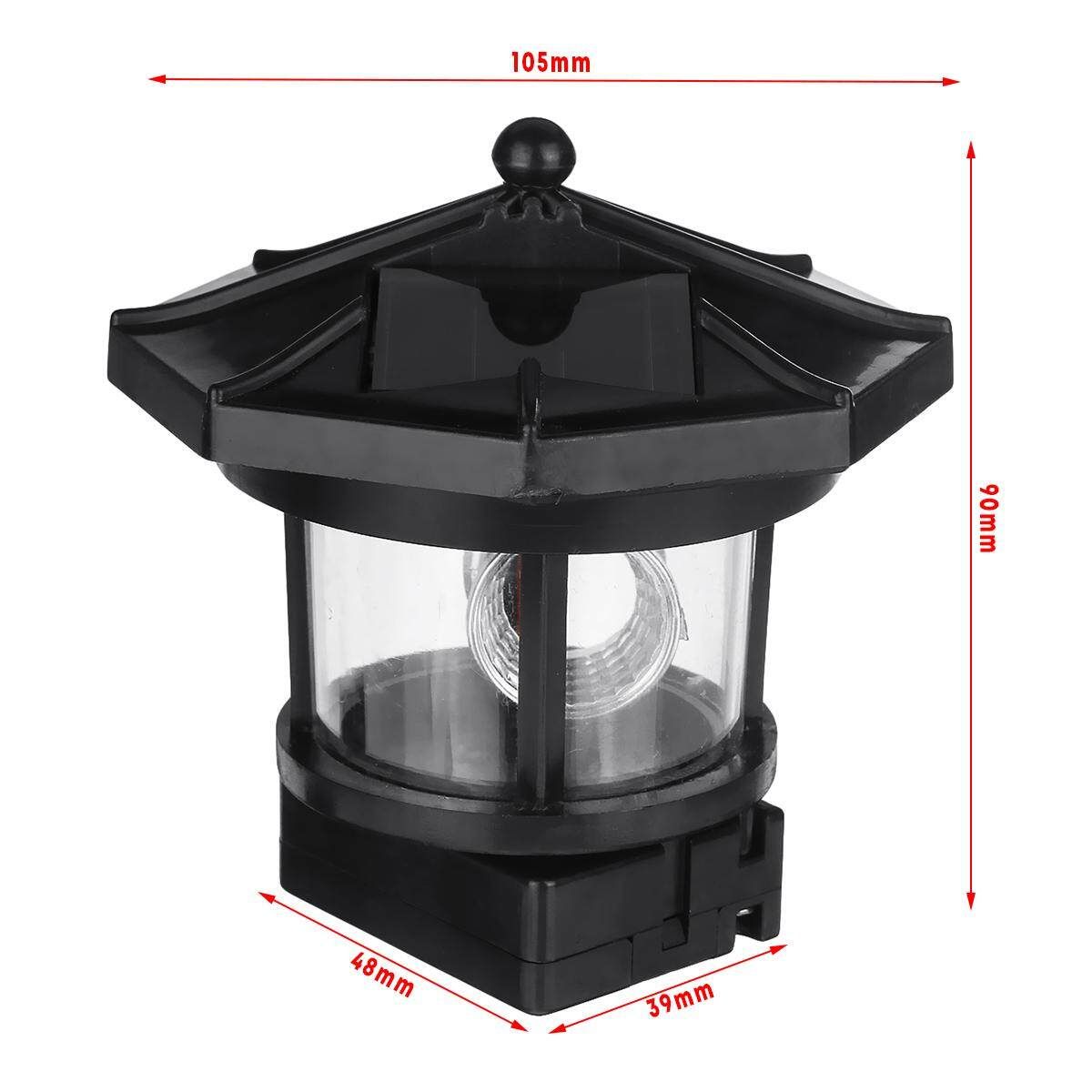 Solar Powered LED Rotating Lighthouse Light Garden Lawn Lamp Yard Outdoor Decor