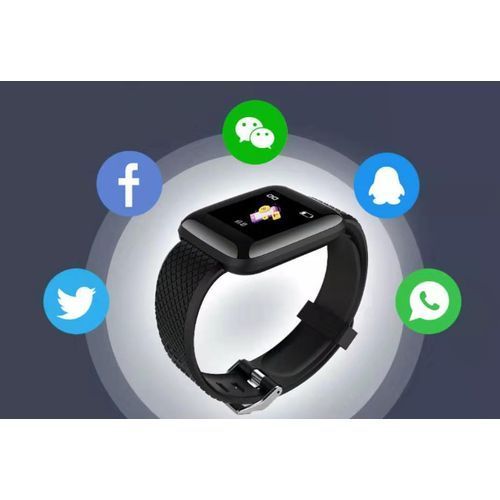 Color Screen Smart Bracelet Heart Rate And Measurement Black