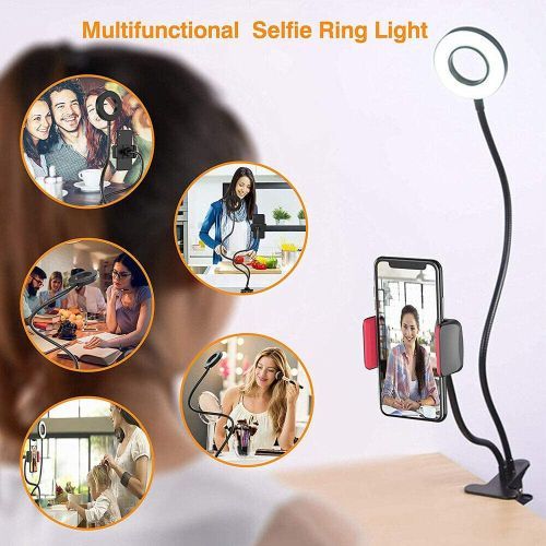 Flexible Universal Selfie Ring Light With Mobile Phone Holder  Desk Lamp LED Light For Live Stream