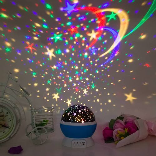 Kids Rotating Spinning Projector Lamp Sky Moon Star Master