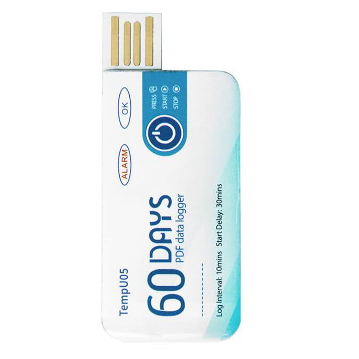 Temperature Data TempU05 60 PDF Report Temperature Recorder Single Use USB Temperature Record Instrument