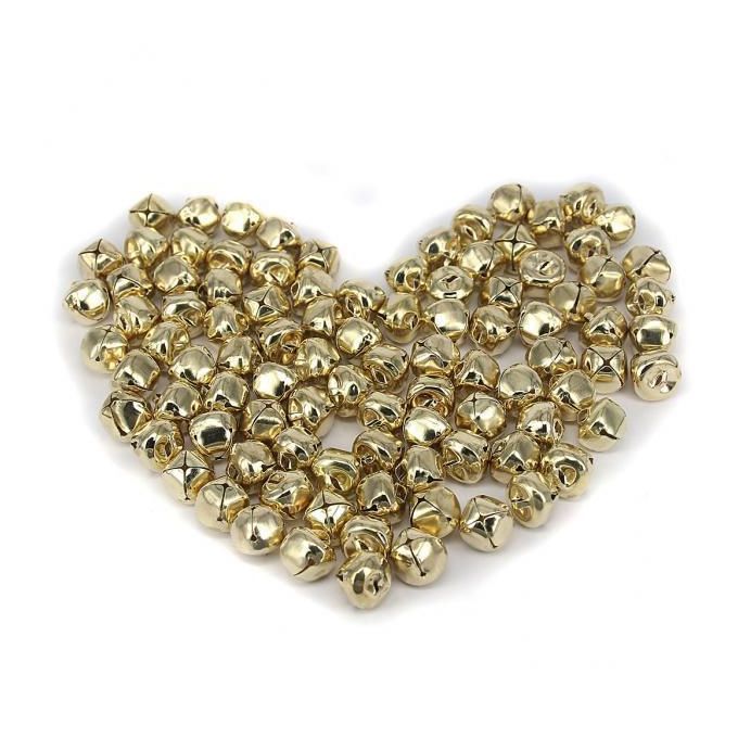 5X 100PCS GOLD PLATED JINGLE BELL CHARMS PENDANT CRAFT HOBBY JEWELLERY