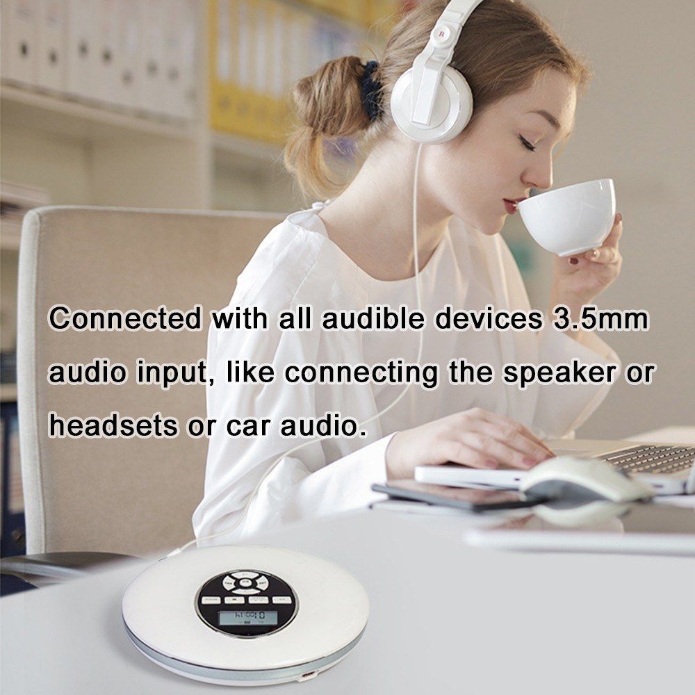 YR-Q50 Portable CD Player Anti-Skid Small Music CD Walkman