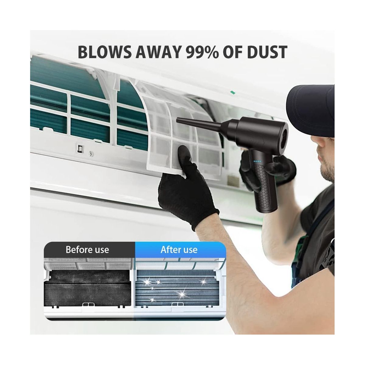 Multipurpose Electric Duster and Air Blower, Compressed Air Cleaner