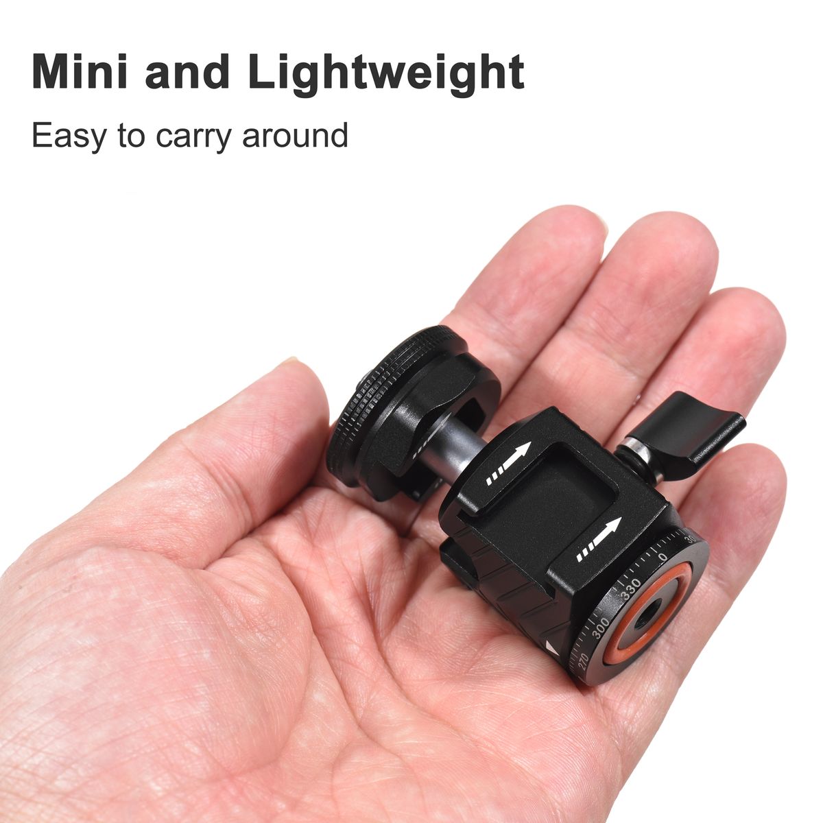 Multi-functional Mini Ball Head 360°Rotatable Aluminum