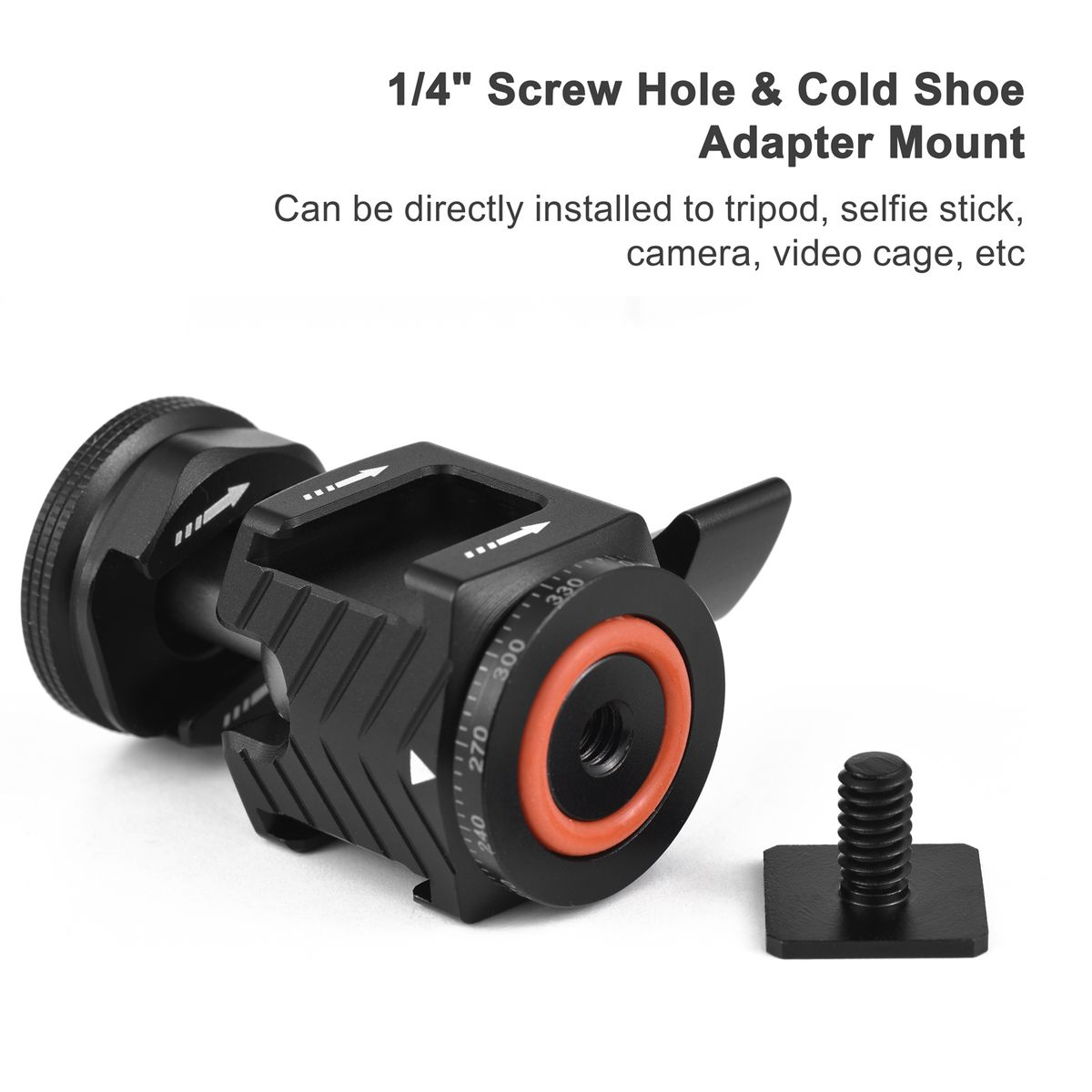 Multi-functional Mini Ball Head 360°Rotatable Aluminum