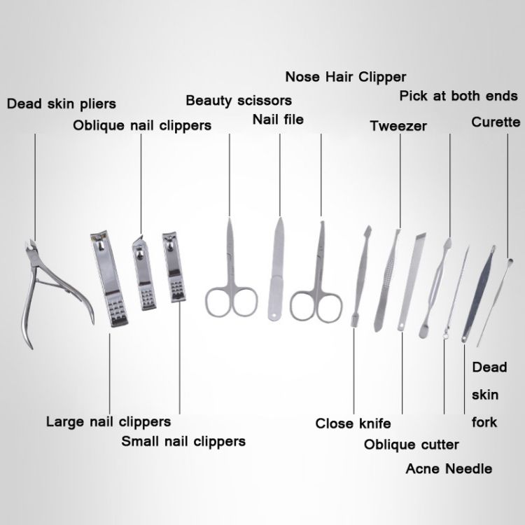 14 In 1 Stainless Steel Nail Clippers Set