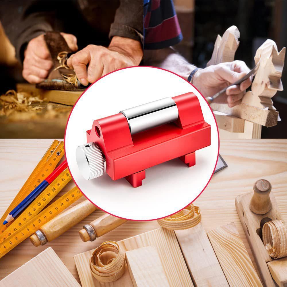 Aluminum Angle Adjustable Sharpener Woodworking Perforator Woodworking Tool Sharpening Jig Width Adjustment Inclined Edges Wood Chisel Fixing Bracket