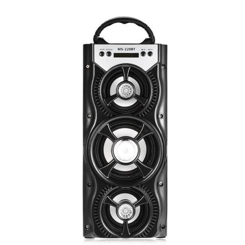 MS-220BT-A Portable Bluetooth Huge Stereo Sound Speaker FM Radio AUX Colorful Backlight