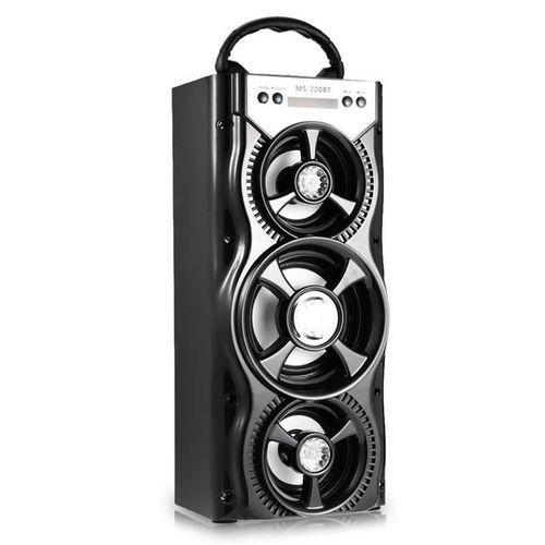 MS-220BT-A Portable Bluetooth Huge Stereo Sound Speaker FM Radio AUX Colorful Backlight