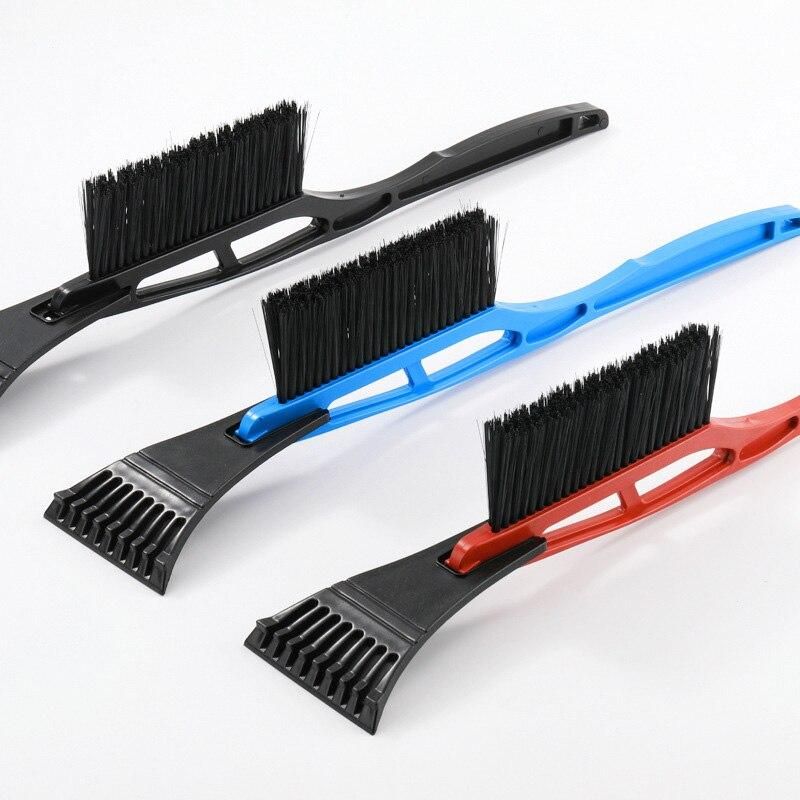 Vehicle three-in-one multi-function snow shovel with removable long handle with brush to clean winter deicing shovel