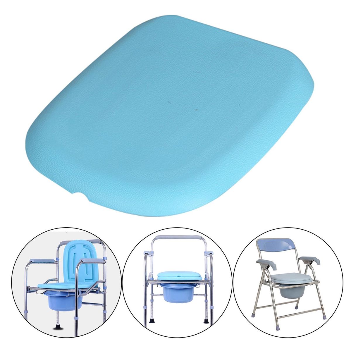 Toilet Seat Commode Panel Potty Chairs Elderly Sturdy Square