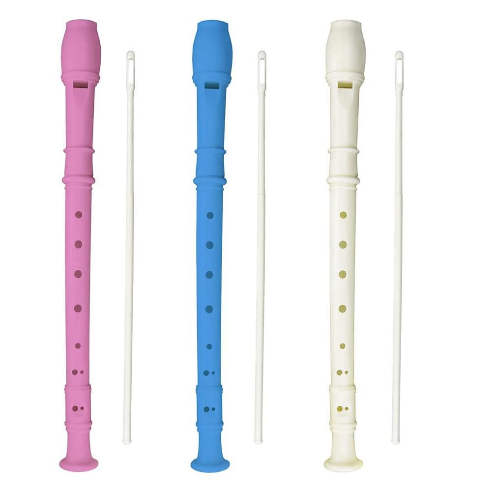 8 Hole Soprano Recorders Descant Flute with Cleaning Rod