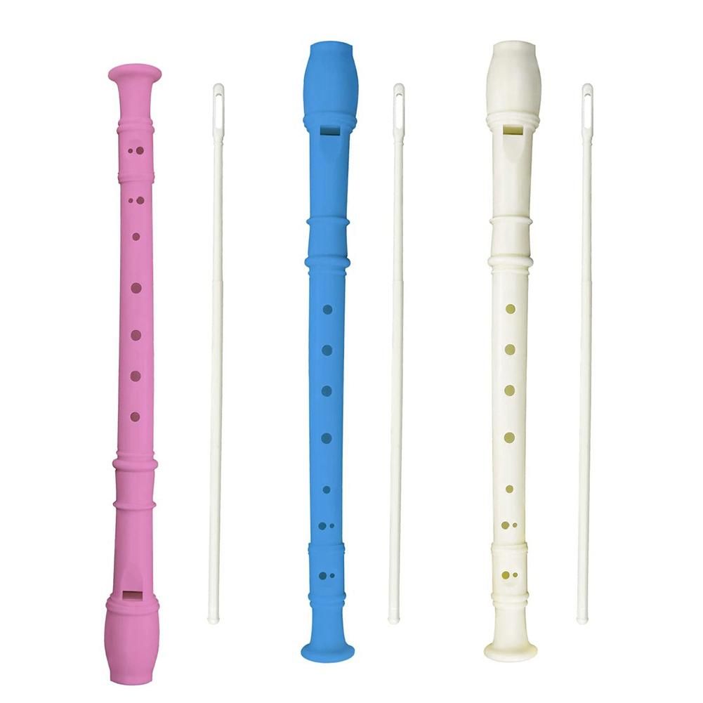 8 Hole Soprano Recorders Descant Flute with Cleaning Rod