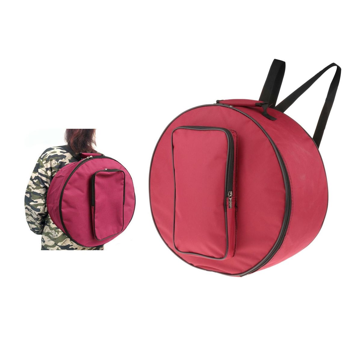 15 Inch Red Bass Drum Bag Snare Drum Bag Case Instrument Parts &