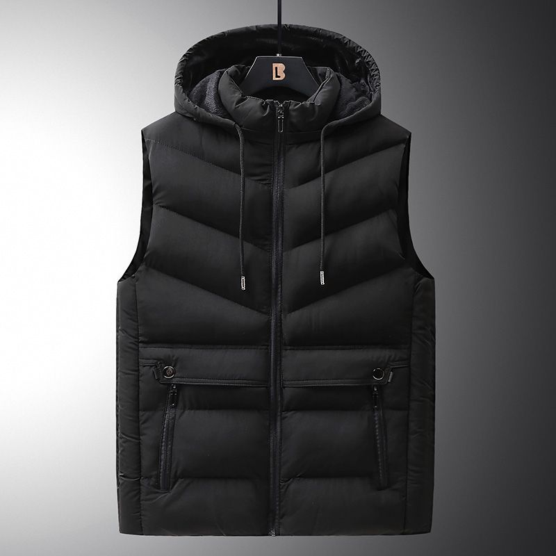 Vest Jacket Men Cotton Padded Puffer Jacket Men Autumn S Sleeveless Jacket