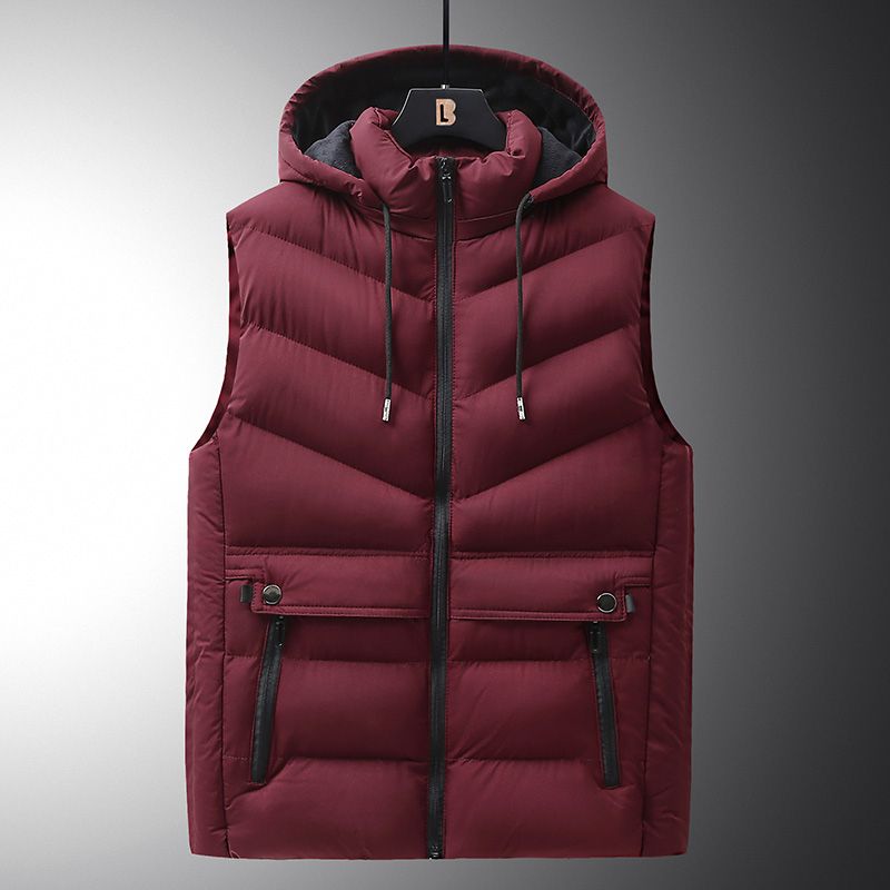 Vest Jacket Men Cotton Padded Puffer Jacket Men Autumn S Sleeveless Jacket