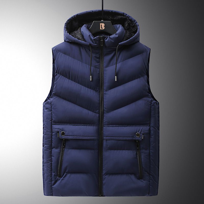 Vest Jacket Men Cotton Padded Puffer Jacket Men Autumn S Sleeveless Jacket