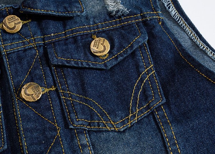 Mens Denim Vest Teens Solid Color Sleeveless Casual Waistcoat Men's Jean Jacket